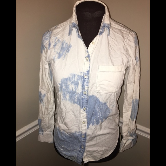 Aeropostale tye dye shirt XS jean shirt - Picture 1 of 2